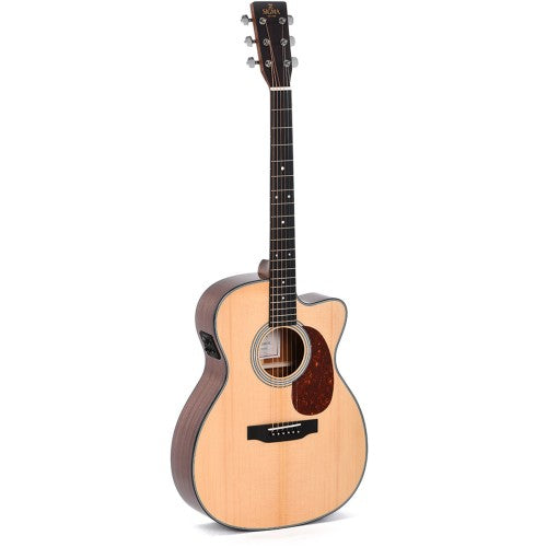 Sigma Guitars 000MC-1E 14 Fret, Cutaway Acoustic Guitar - Natural High Gloss Brand: Sigma