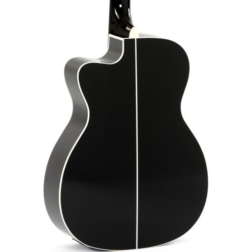 Sigma 000MC-1E-BK Guitars 000-14 Fret, Cutaway Solid Semi Acoustic Guitar - Black High Gloss Brand: Sigma