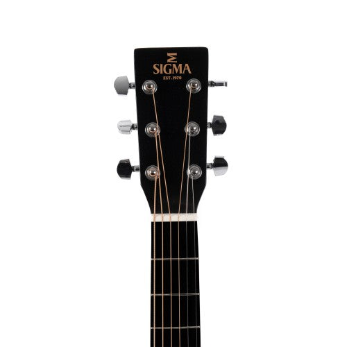 Sigma 000MC-1E-BK Guitars 000-14 Fret, Cutaway Solid Semi Acoustic Guitar - Black High Gloss Brand: Sigma