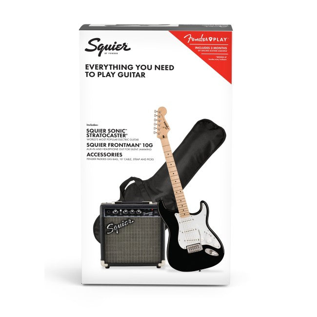 Fender 0371720606 Squier Sonic Stratocaster Pack - Black