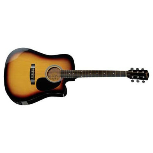 Fender 0930307032 SA-105CE Dreadnought Cutaway Guitar - Sunburst