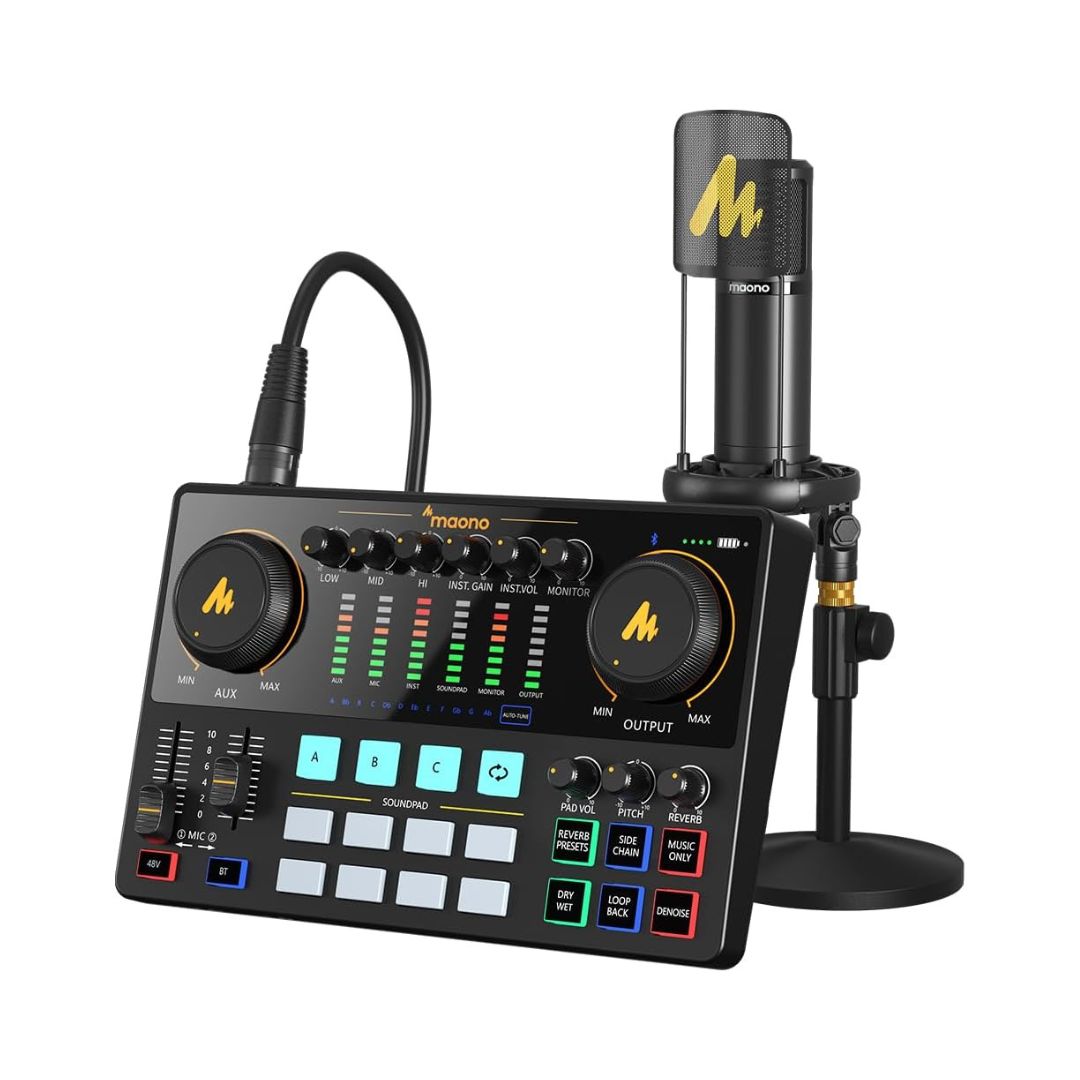 MaonoCaster AME2A All in One Podcast Audio Interface Bundle