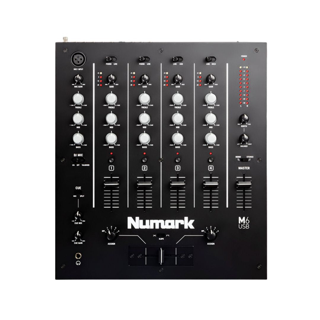 Numark M6 USB 4-Channel USB DJ Mixer – (Black)