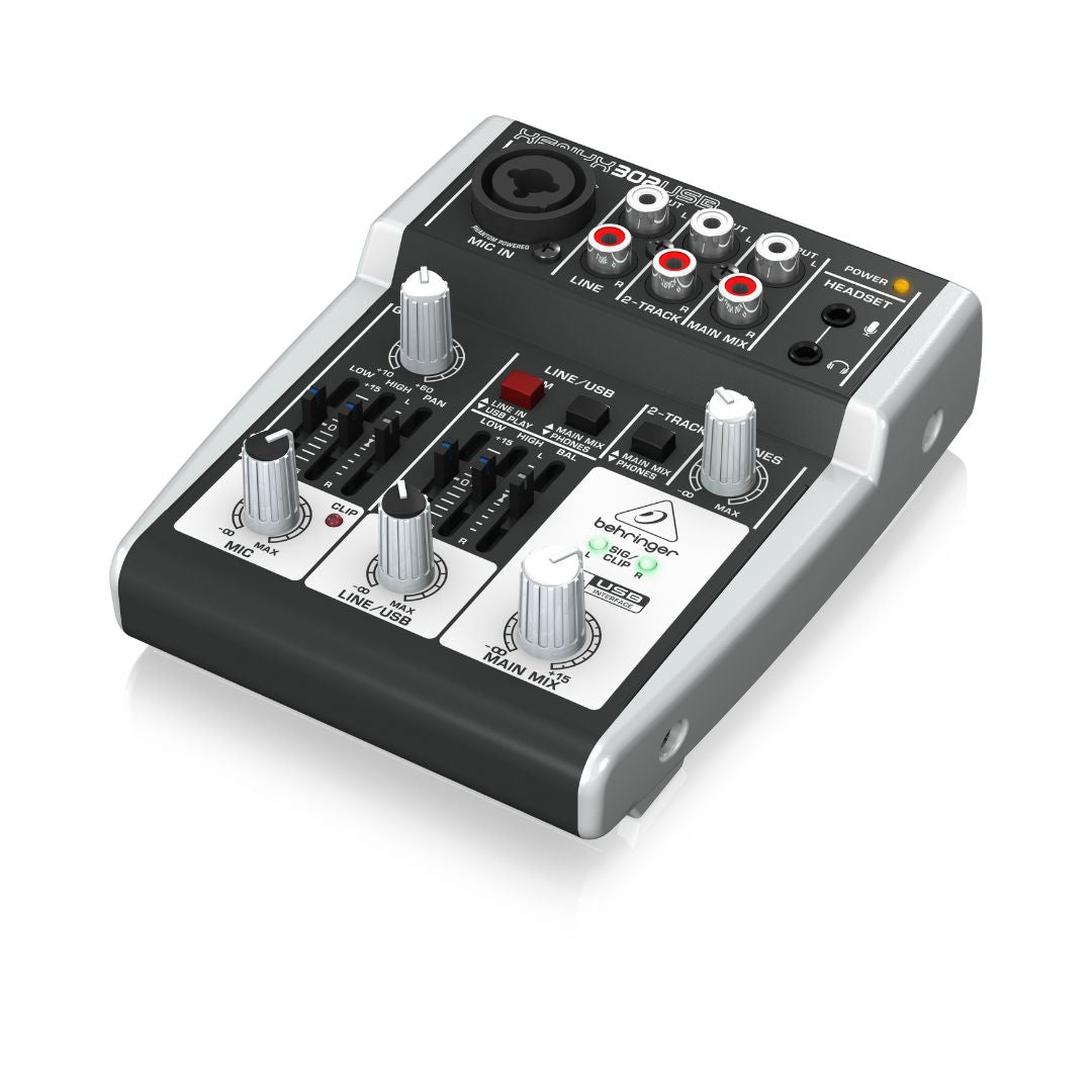 Behringer XENYX 302USB Premium 5-Input Mixer with USB/Audio Interface