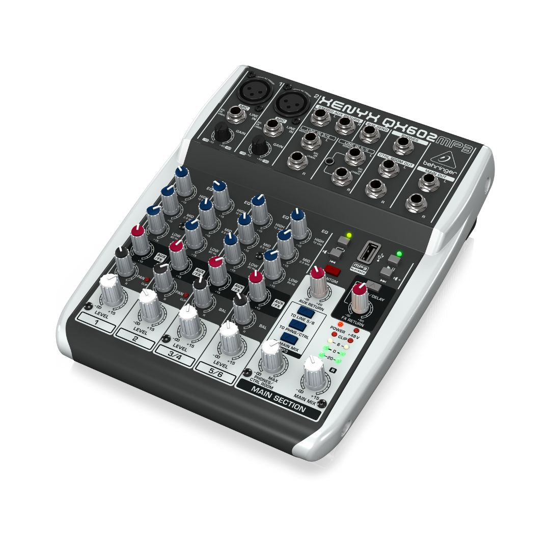 Behringer XENYX QX602MP3 Analog Mixer with USB MP3 Playback