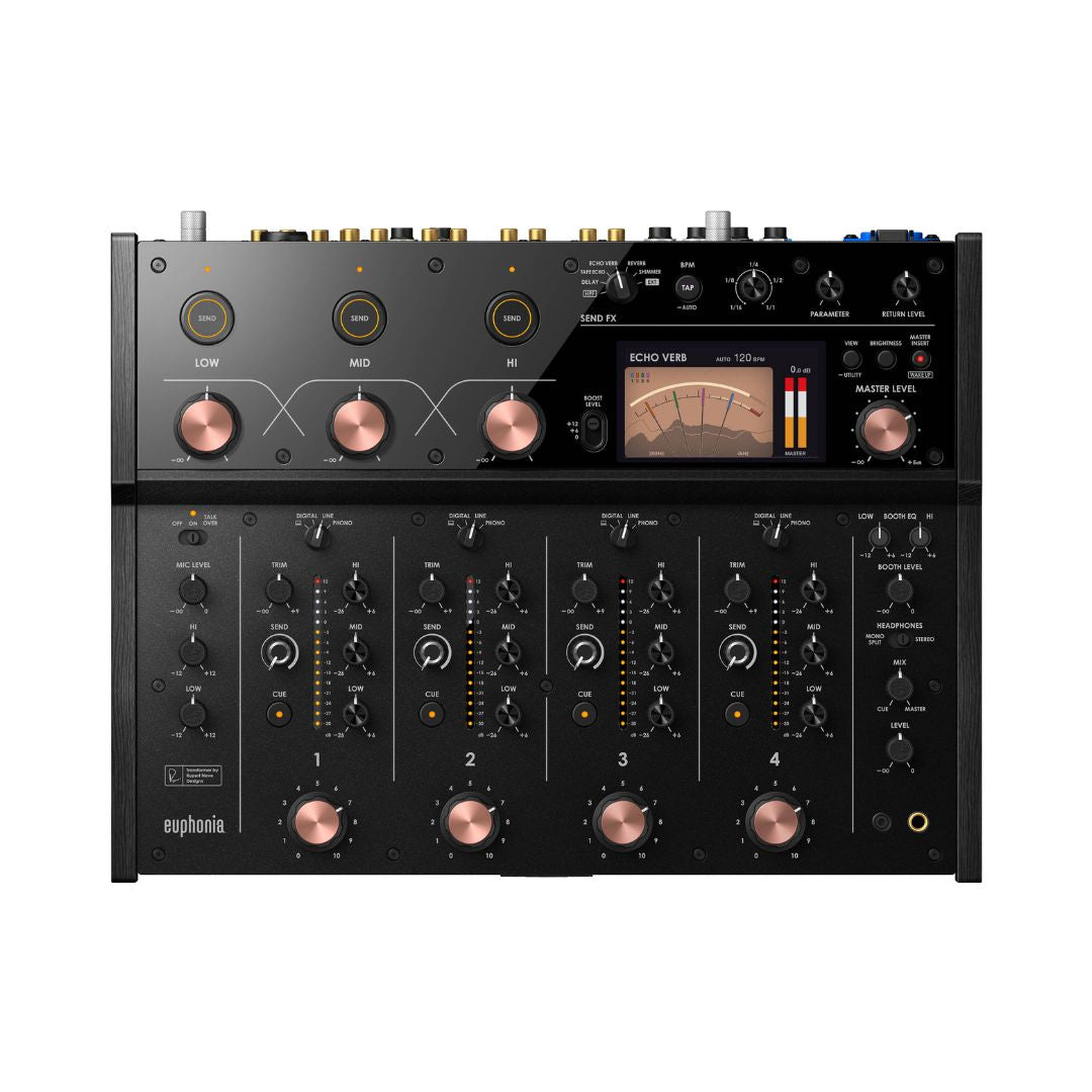 AlphaTheta Euphonia Professional 4-Channel Rotary Mixer (Black)