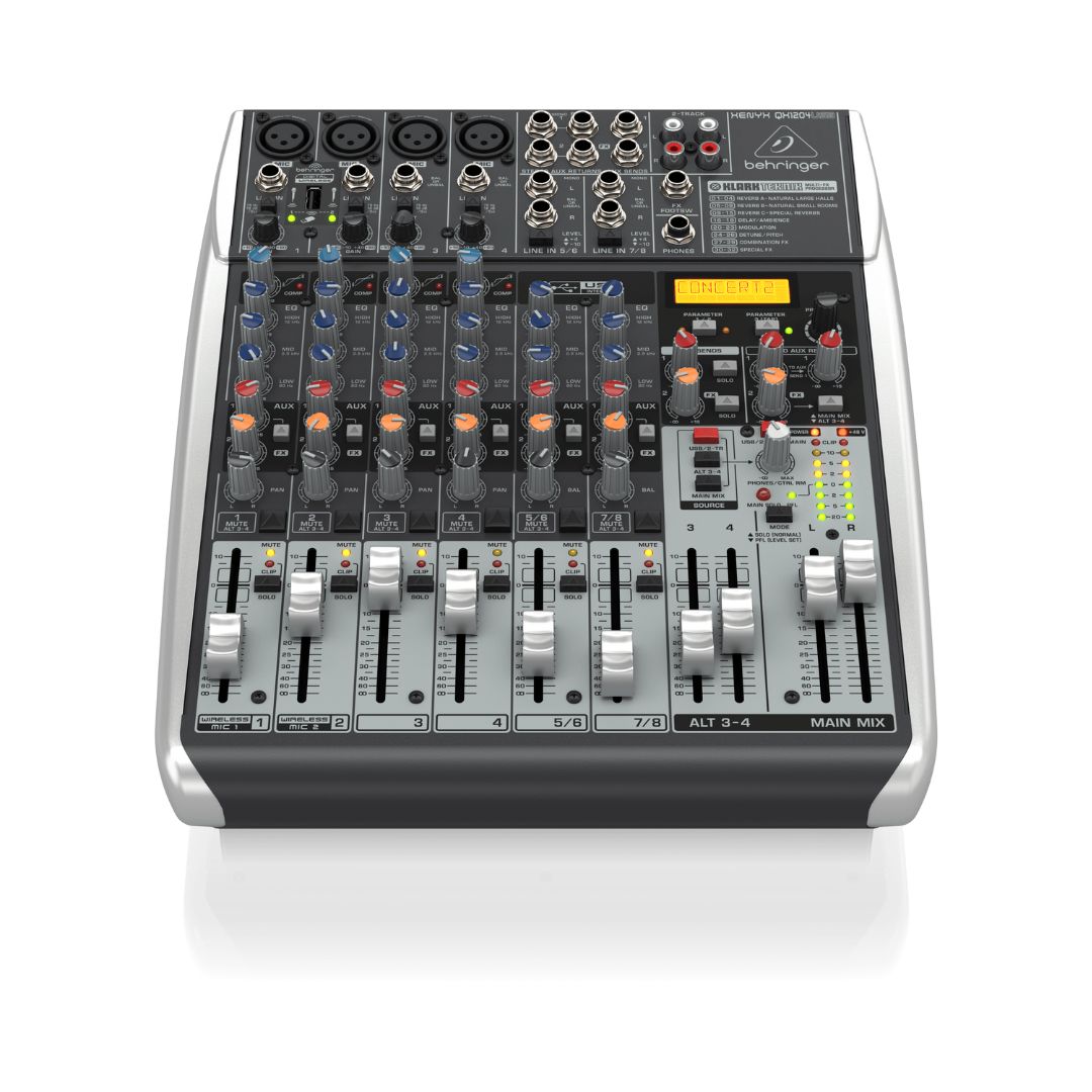 Behringer XENYX QX1204USB Analog Mixer with Wireless Option and USB/Audio Interface