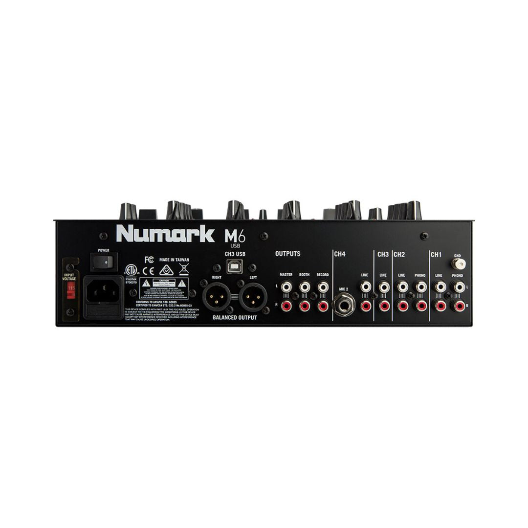 Numark M6 USB 4-Channel USB DJ Mixer – (Black)