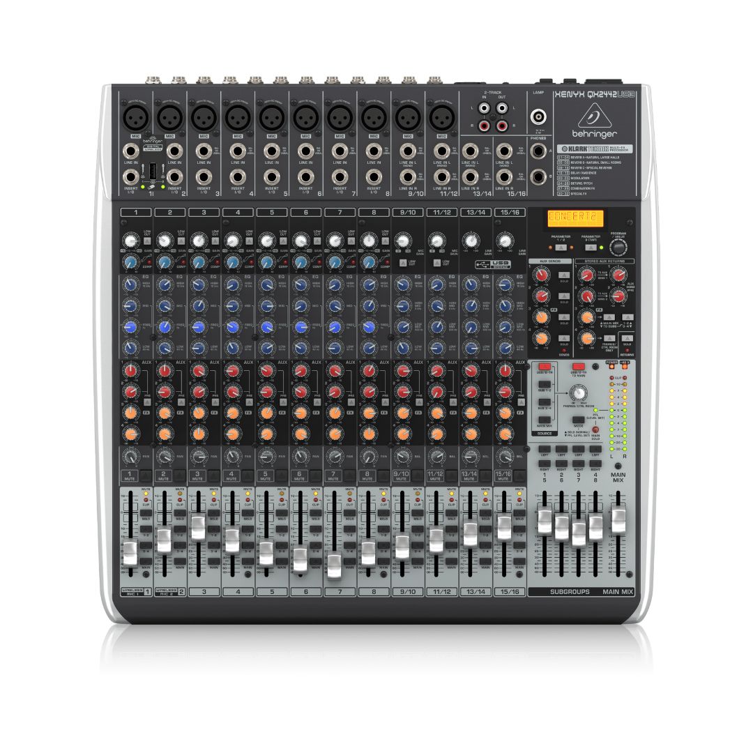 Behringer XENYX QX2442USB Analog Mixer with USB/Audio Interface