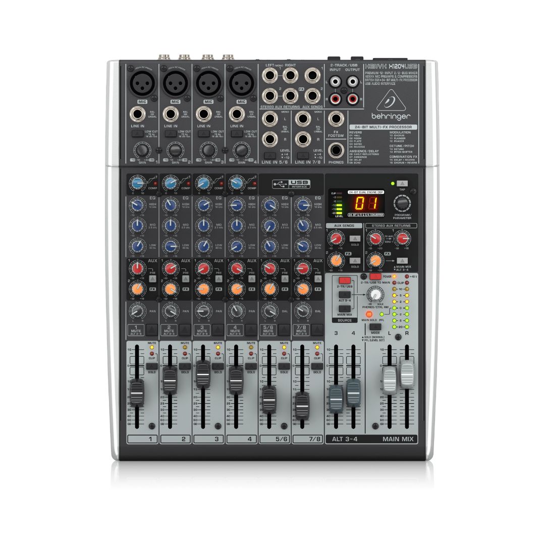 Behringer XENYX X1204USB Analog Mixer Multi-FX Processor and USB/Audio Interface Brands: BehringerSKU: X1204USB