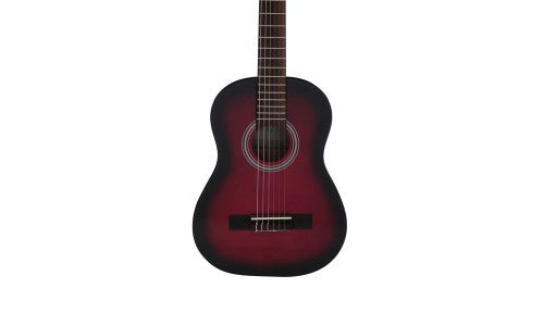 Carlos C34N-RDS Classical Guitar Shaded Red 1/2 Size - Red