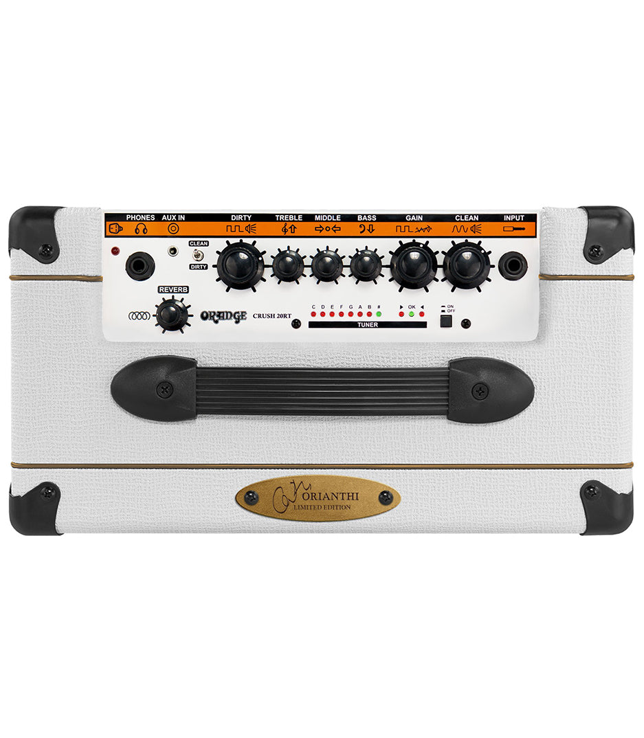 0range Crush 20RT Orianthi Signature 20 Watt 1 x 8" Twin Channel Solid State Guitar Combo Amplifier with CabSim Headphone Out, Digital Reverb & Tuner, 20 Watts