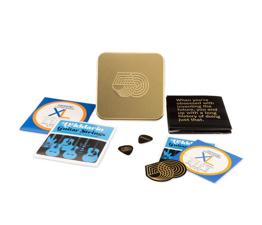 D'Addario DATIN50A Limited Edition 50th Anniversary String Bundle - EXL110 and EJ16 String Sets Brand: D'Addario Product Code: DATIN50A Availability: In Stock