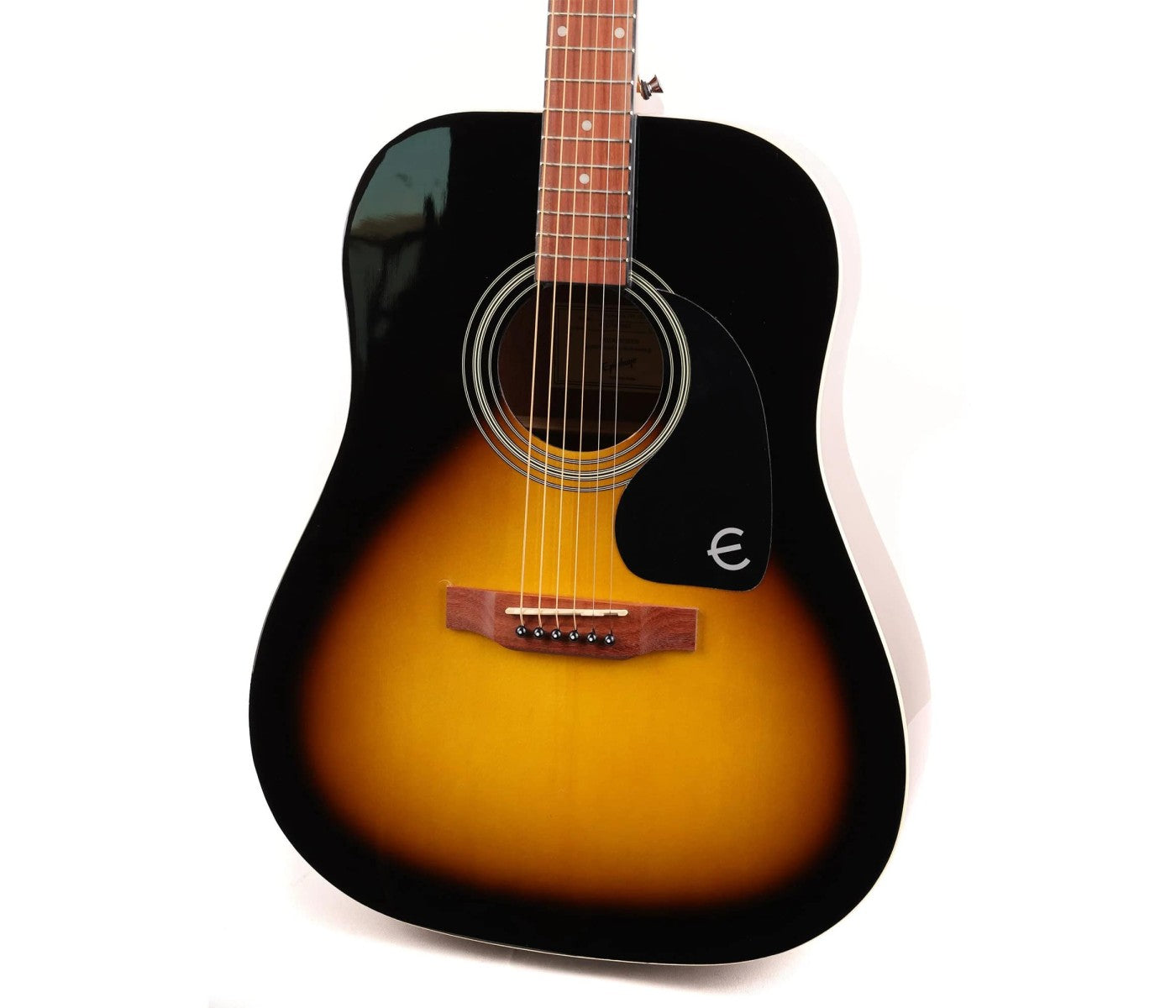 Epiphone EA10VSCH1-Bun DR-100 Vintage Sunburst Acoustic Guitar Any of 2 Packs Strings, 3pcs Alice Picks, Softcase Bundle