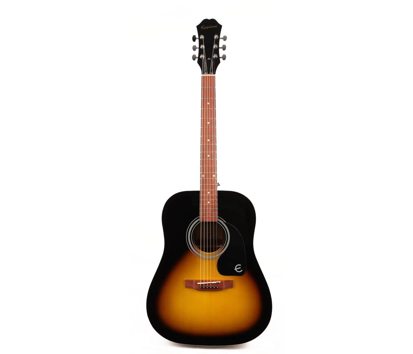 Epiphone EA10VSCH1-Bun DR-100 Vintage Sunburst Acoustic Guitar Any of 2 Packs Strings, 3pcs Alice Picks, Softcase Bundle