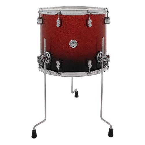 PDP Drums PDCM2215RB Concept Maple 5-Pieces Shell Pack - Red To Black Sparkle Fade - Without Cymbals Brand: PDP (Pacific Drums Percussion)