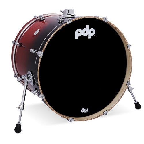 PDP Drums PDCM2215RB Concept Maple 5-Pieces Shell Pack - Red To Black Sparkle Fade - Without Cymbals Brand: PDP (Pacific Drums Percussion)