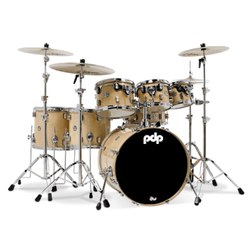 PDP Drums PDCM2217NA Concept Maple 7-Pieces Shell Pack Drumset - Natural Lacquer - Without Cymbals Brand: PDP (Pacific Drums Percussion)