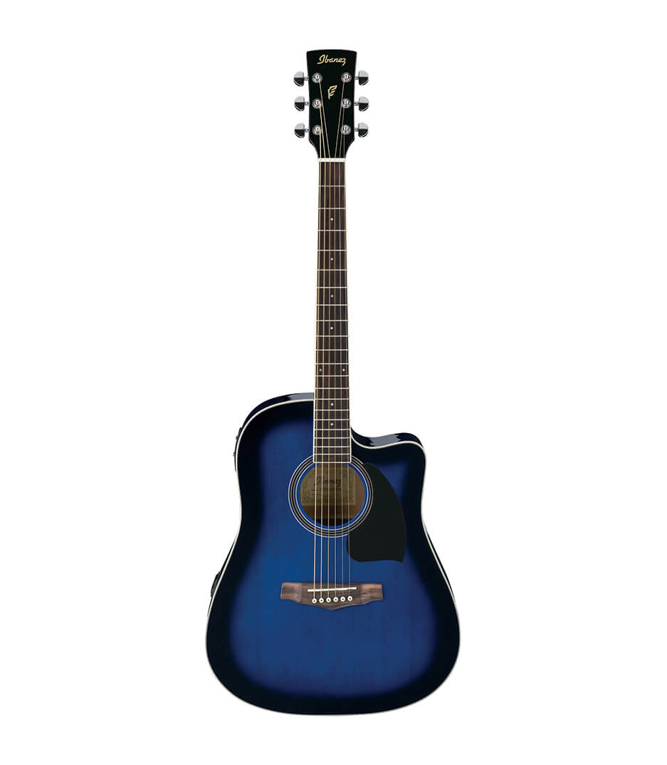 Ibanez PF15ECE Series Electro-Acoustic Guitar, in Transparent Blue Sunburst High Gloss Finish