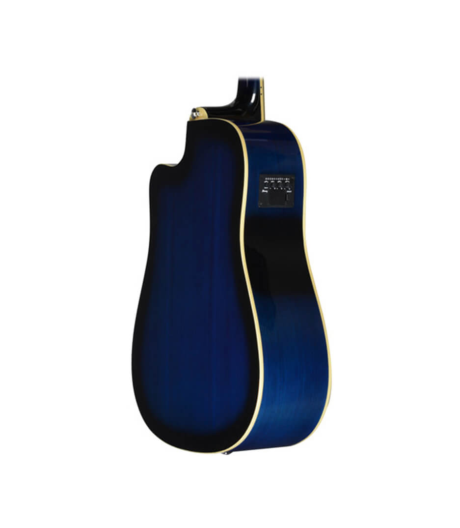 Ibanez PF15ECE Series Electro-Acoustic Guitar, in Transparent Blue Sunburst High Gloss Finish