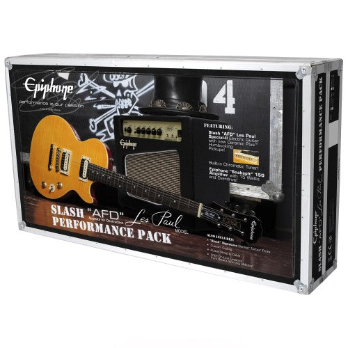 Epiphone PPGS-ENA2AANH3 Slash AFD Les Paul Performance Pack Electric Guitar - Appetite Amber Brand: Epiphone Product Code: PPGS-ENA2AANH