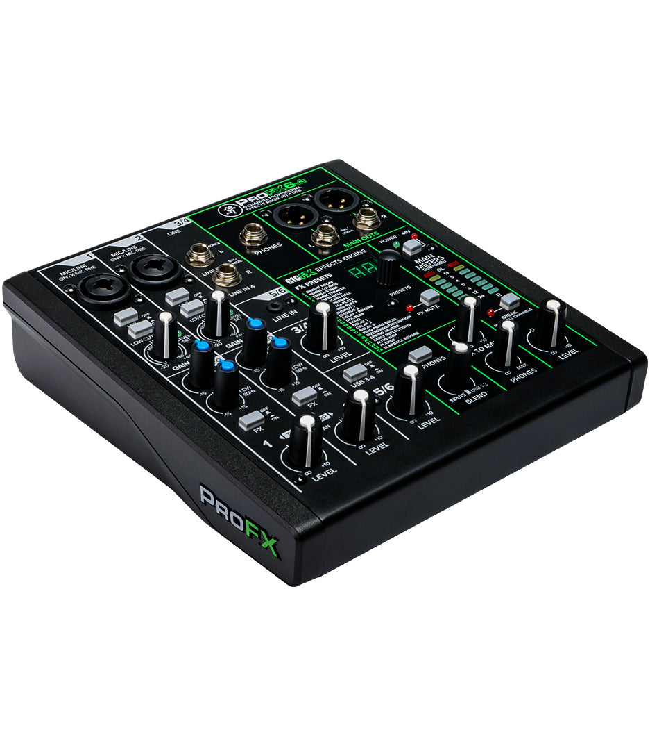 Mackie ProFX6v3 Professional 6 Channel Mixer with Effects & USB