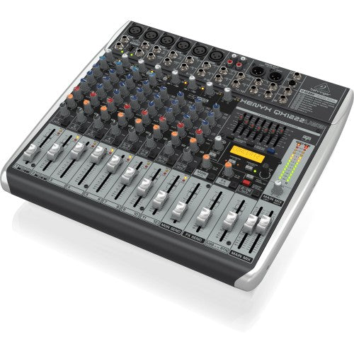 Behringer Xenyx QX1222USB Mixer with USB and Effects - 12 Channels