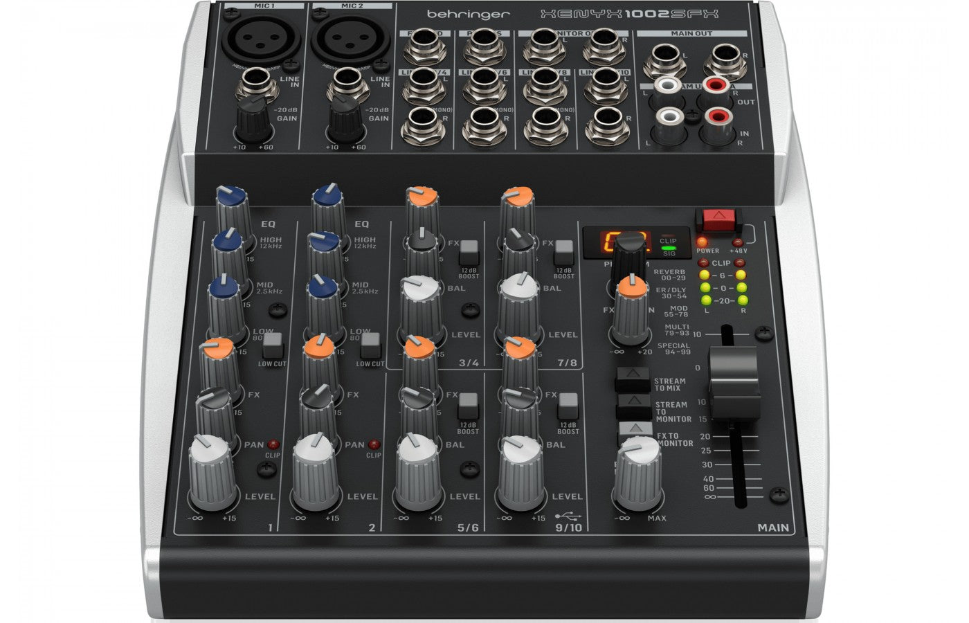 Behringer XENYX 1002SFX Analog Mixer with USB - 10 Input