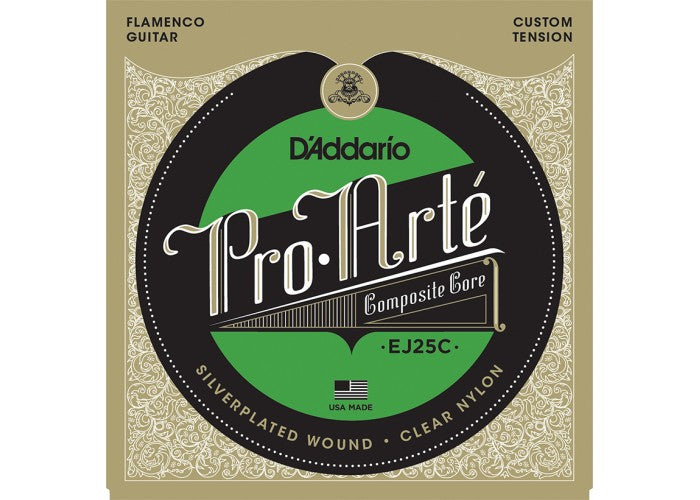 D'Addario EJ25C Pro-Arté Clear Nylon Composite Flamenco Guitar Strings - Clear Nylon