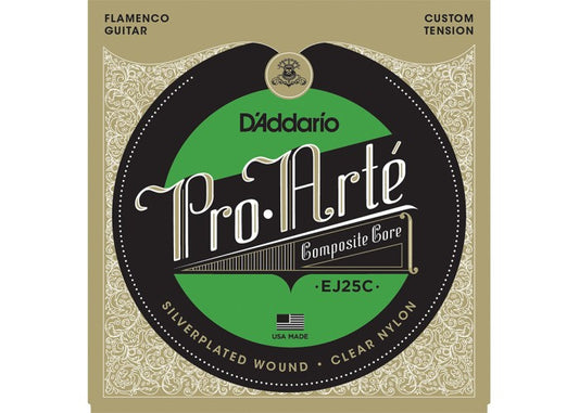 D'Addario EJ25C Pro-Arté Clear Nylon Composite Flamenco Guitar Strings - Clear Nylon