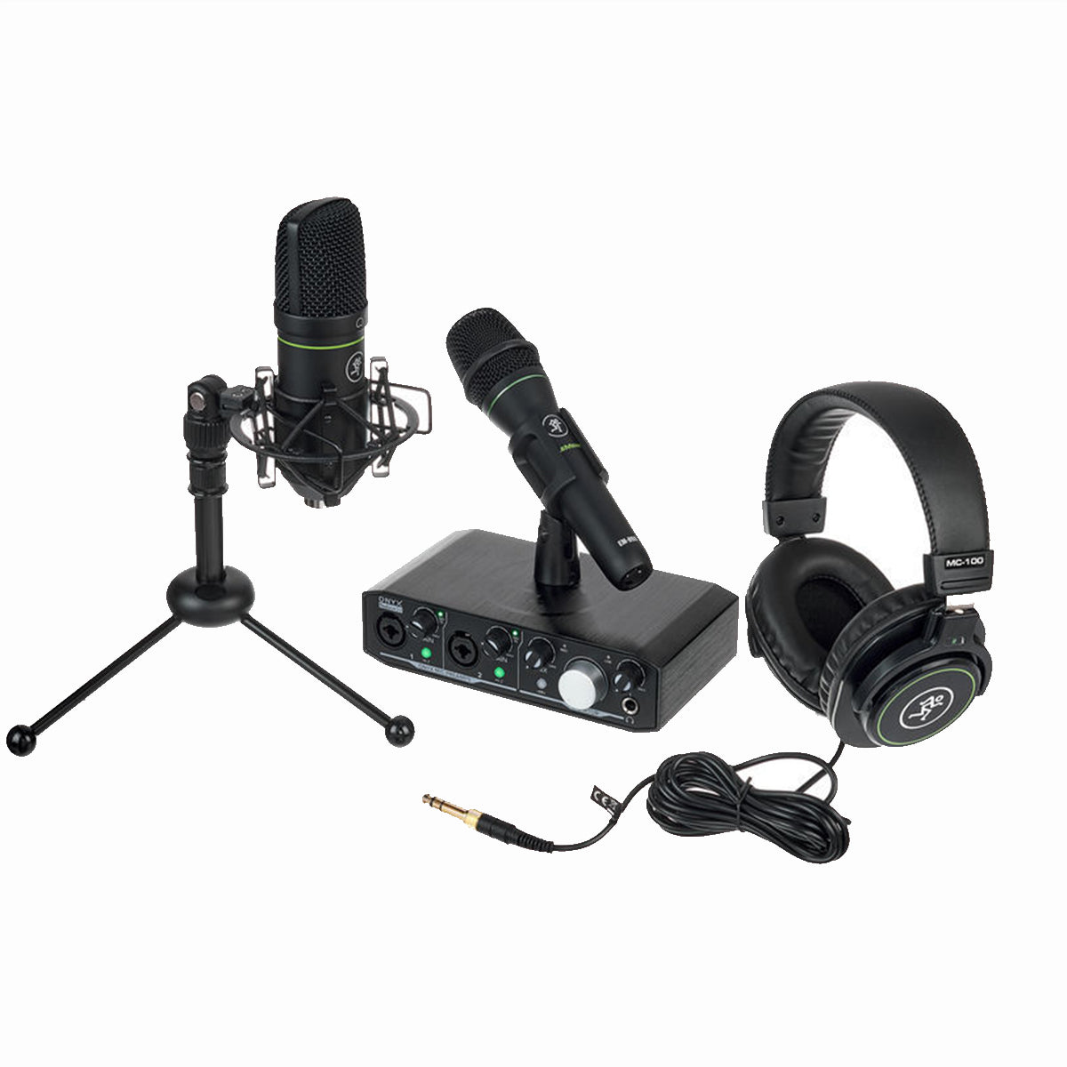 Mackie Producer Bundle is Recording Bundle with Audio Interface, Headphones, Condenser Microphone, and Dynamic Microphone Brand: Mackie