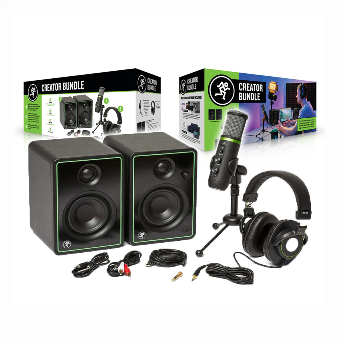 Mackie Creator Bundle is Content Bundle with Studio Monitors, USB Condenser Microphone & Headphone Brand: Mackie